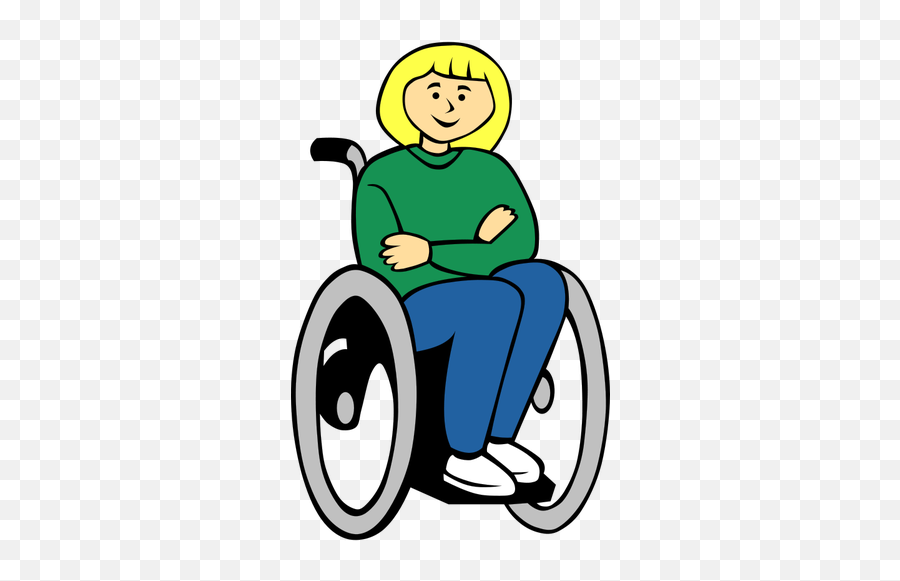 Girl In Wheelchair - Girl In Wheelchair Clipart Emoji,Make It Rain Emoji