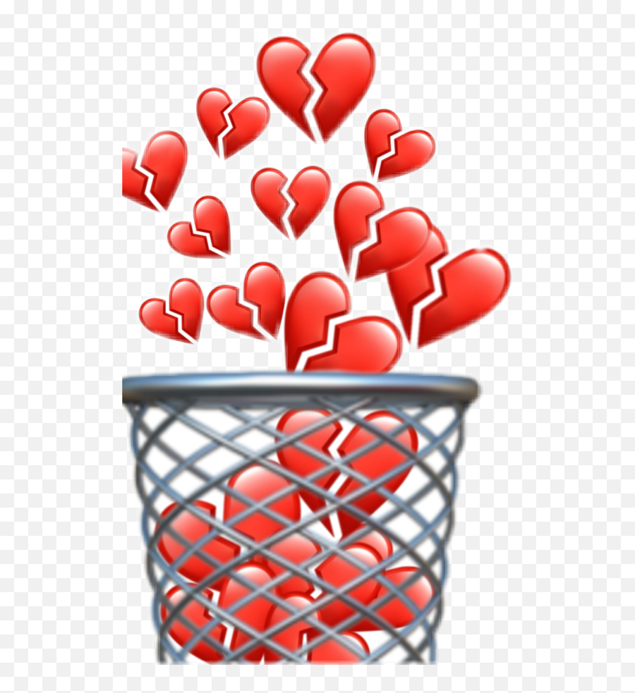Broken Heart Sticker Challenge - Iphone Trash Can Emoji,Coffee And Broken Heart Emoji