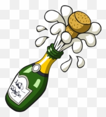 Ist Popping Champagne Bottle Free Images At Vector Png - Champagne Clipart Emoji,Champagne Emoji