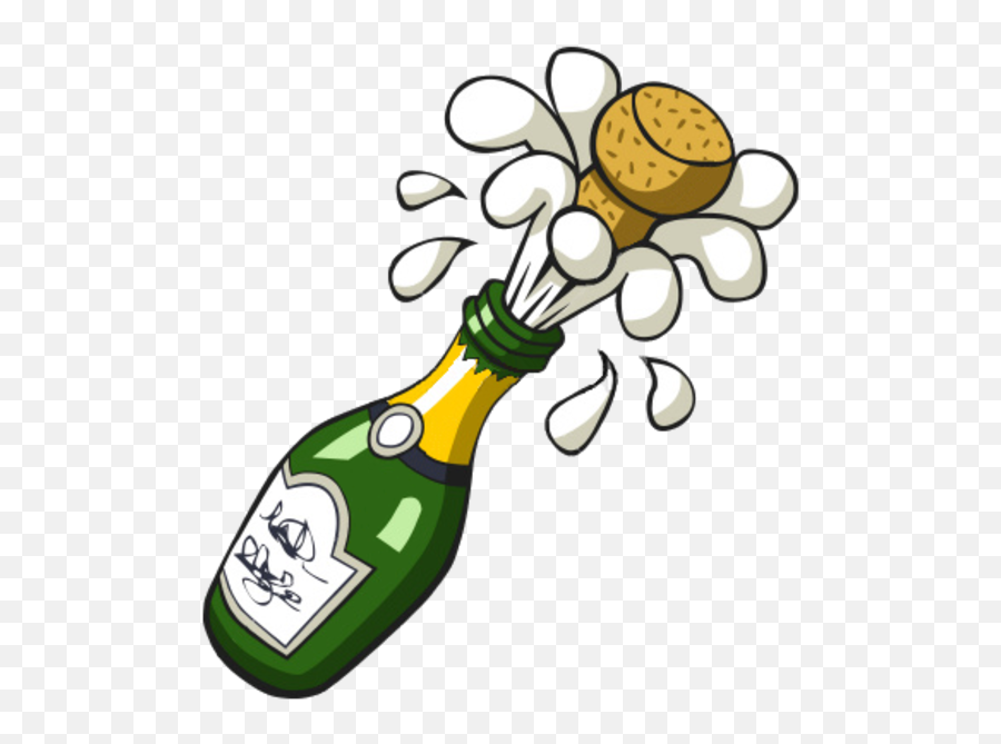 Ist Popping Champagne Bottle Free Images At Vector Png - Champagne Clipart Emoji,Champagne Emoji