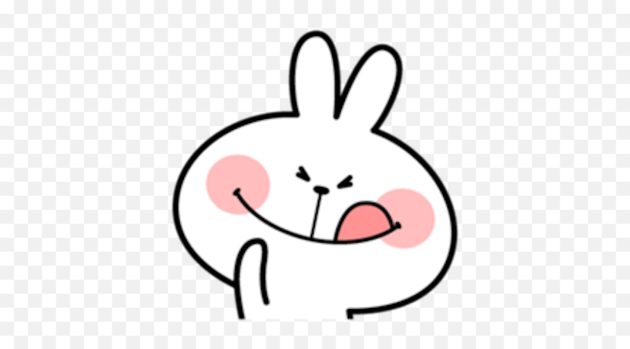 Cool Rabbit Facial Emoji By Van Khanh Nguyen,Rabbit Face Emoji