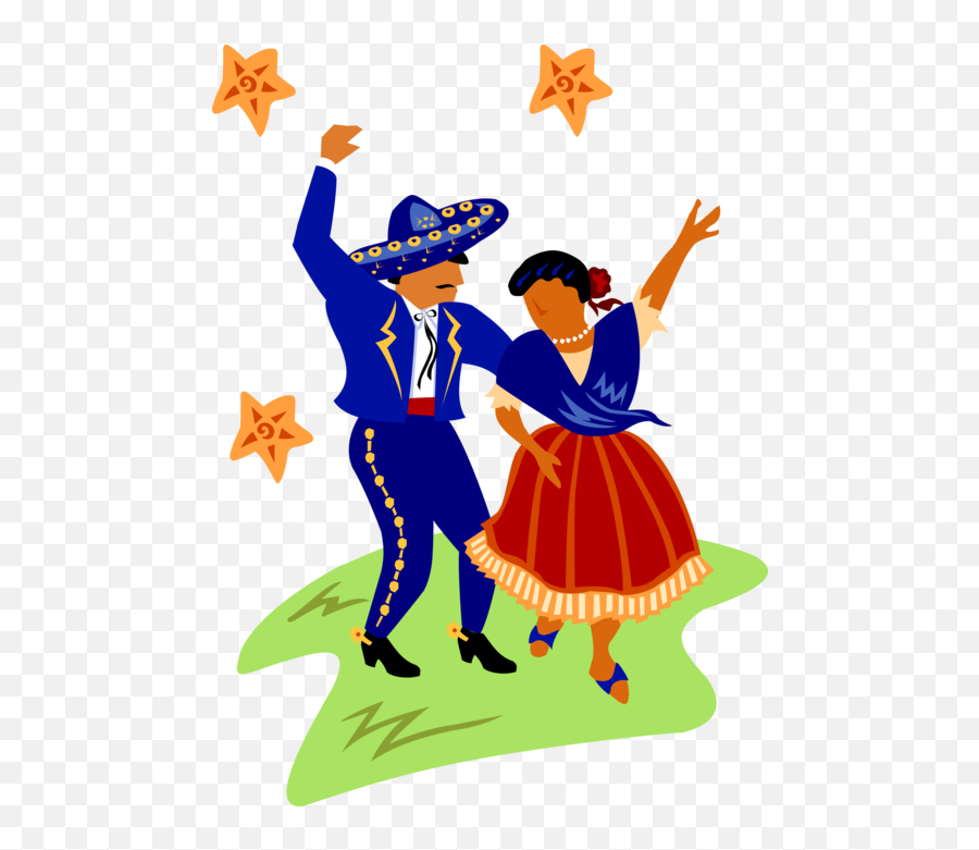 Download Traditional Costume Clipart Mexican Hat Dance - Salsa Dance Clipart Emoji,Mexican Hat Emoji