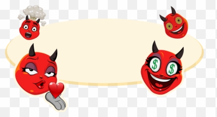 Badmoji - Cartoon Emoji,Red Devil Emoji