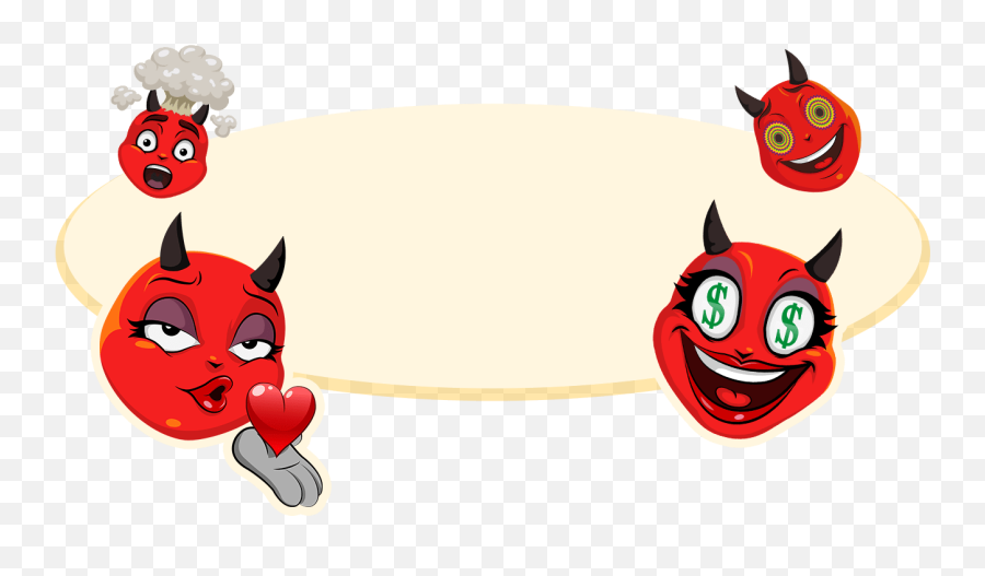 Badmoji - Cartoon Emoji,Red Devil Emoji