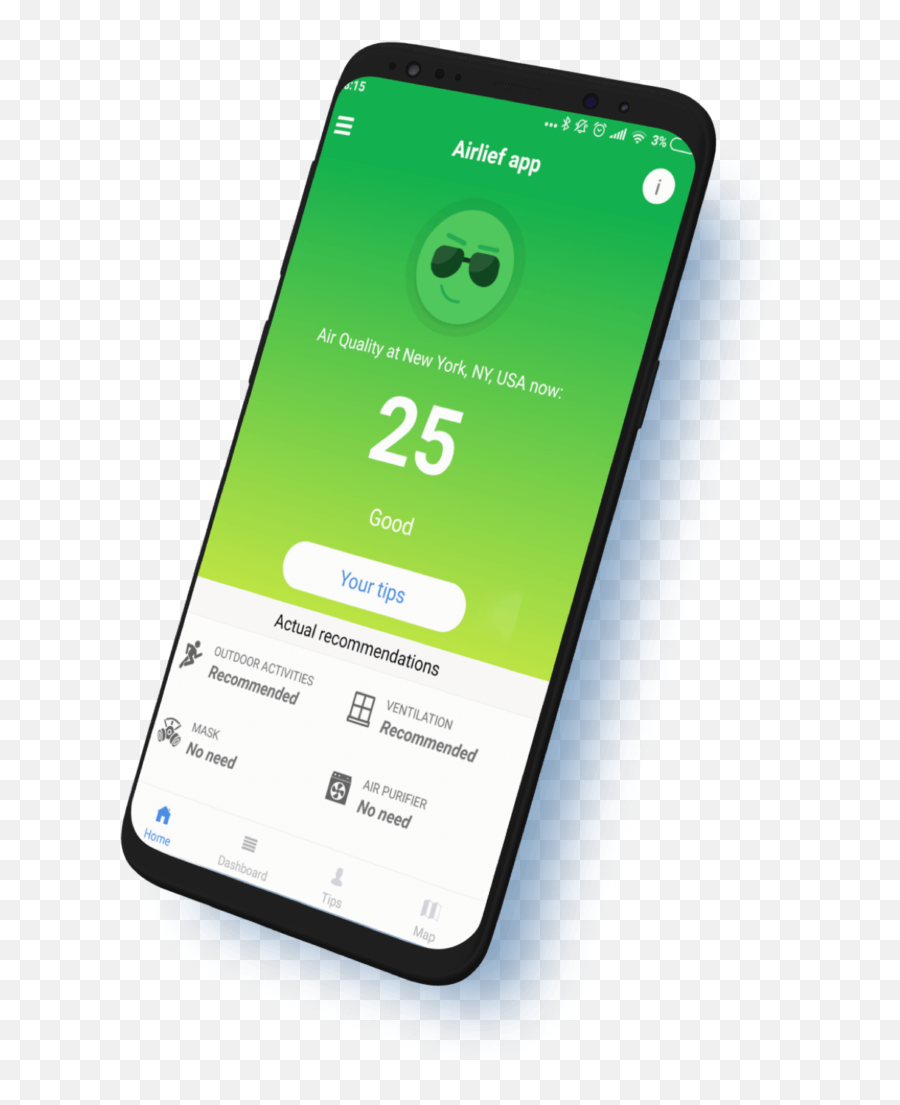 Home App - Airlief Your Personal Air Pollution Adviser Smartphone Emoji,Usa Emoji Map