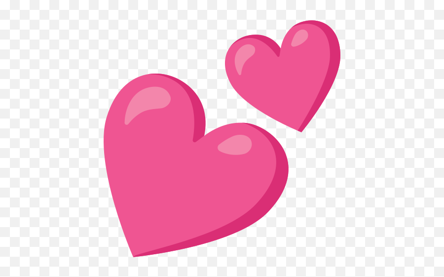 Two Hearts Emoji - Dos Corazones Rosas,Two Hearts Emoji