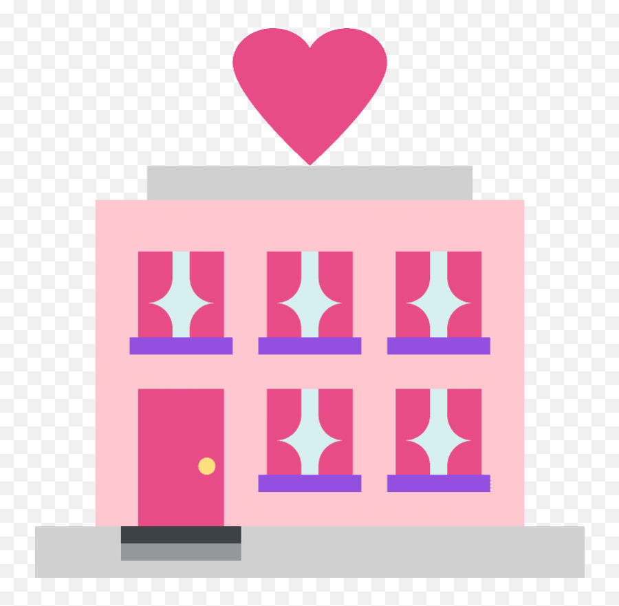 Love Hotel Emoji Clipart - Love Hotel,Hotel Emoji