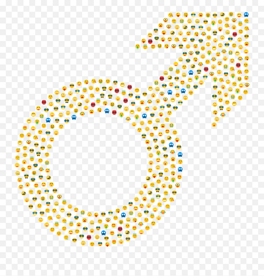 Male Emoji Emoticons - Geometric Dot Pattern Tattoo,Xp Emoji