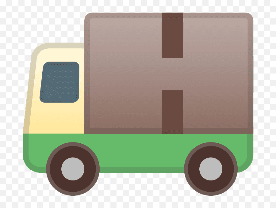 Delivery Truck Emoji Clipart - Delivery Emoji,Fire Truck Emoji