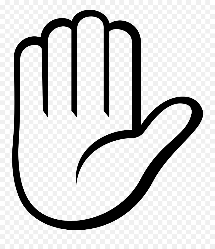 Emojione Bw 270b - Hand Emoji Black And White,Raised Hands Emoji