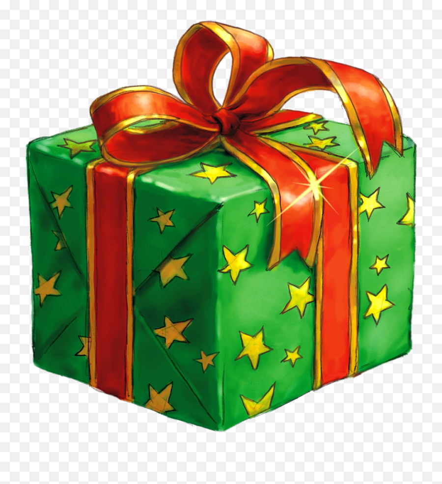 Present Gift Wrapped Green Celebrate - Present Gift Emoji,Emoji Birthday Presents