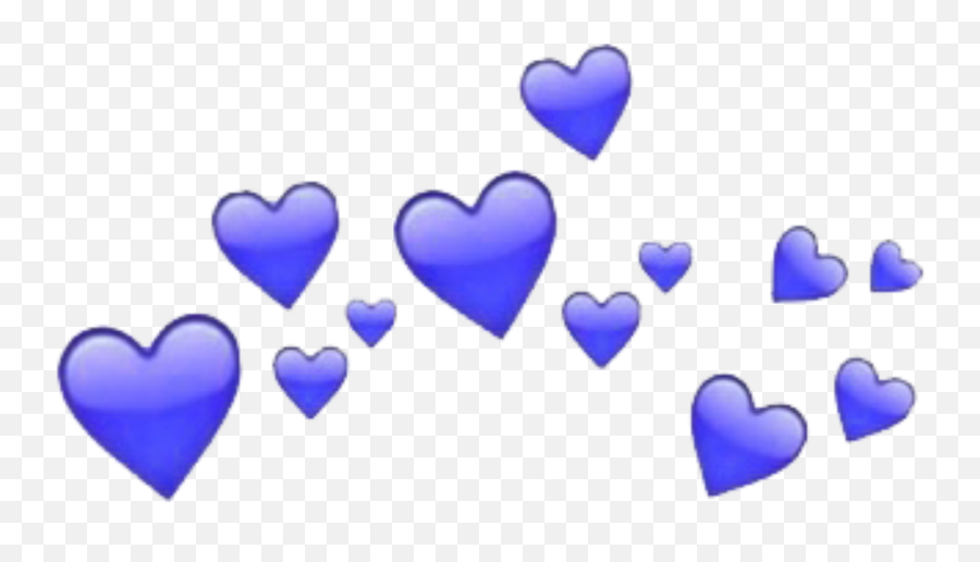 Hearts Heart Crowns Heartcrown Tumblr - Transparent Background Iphone Hearts Emoji,Blue Heart Emoji Facebook