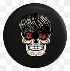 Jeep Wrangler Jl Spare Tire Cover - Calavera Emoji,Sugar Skull Emoji