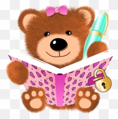Teddy Bear Diary - Osito Teniendo Un Diario Personal Emoji,Teddy Bear Emojis