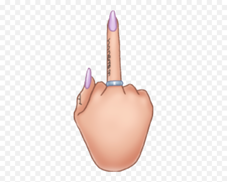 Thumb Clipart Middle Thumb Middle Transparent Free For - Middle Finger With Nails Emoji,Upside Down Ok Sign Emoji