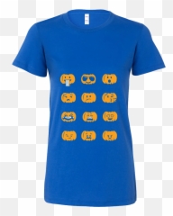 Women Short Sleeve T Shirt Emoji,Halloween Emojis