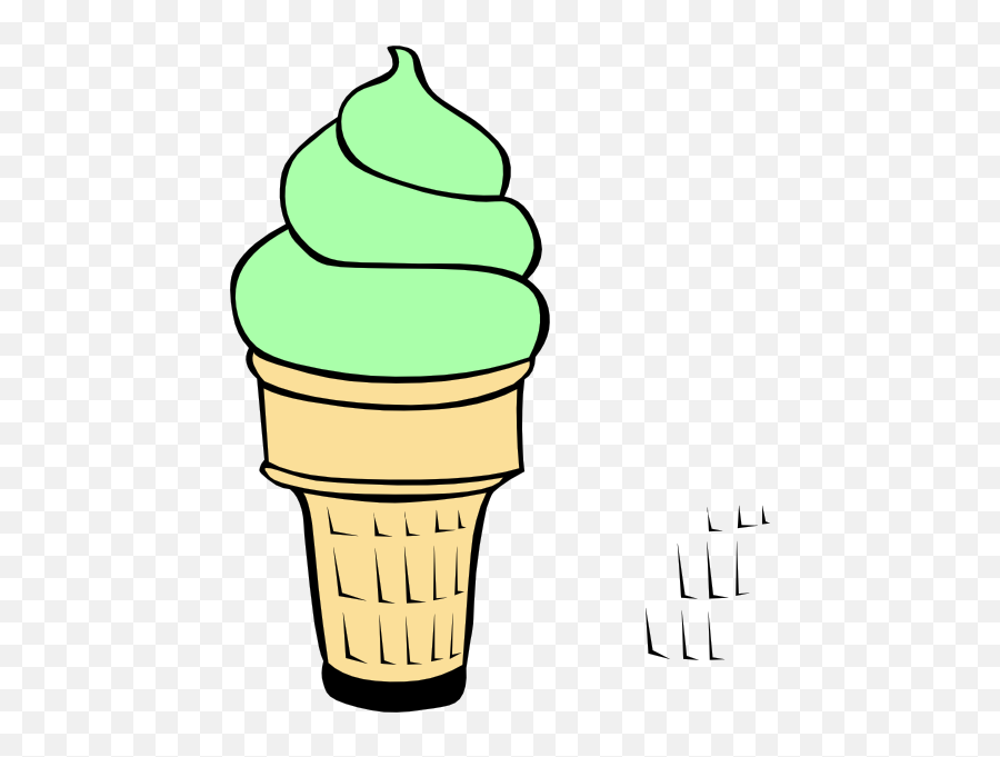Empty Ice Cream Cone Clip Art Free - Vanilla Ice Cream Clipart Emoji,Ice Cream Cone Emoji