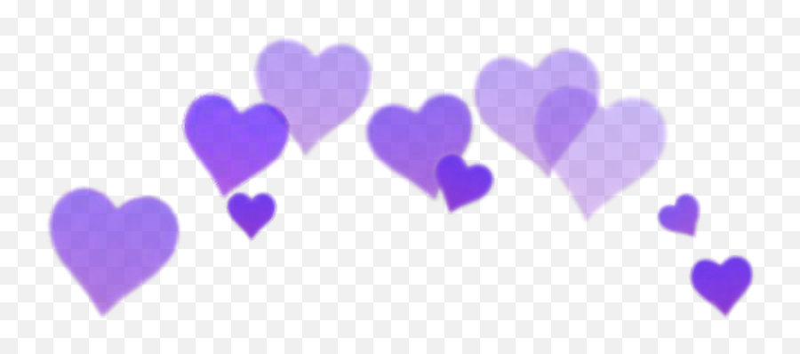 Purple Purpura Morado Lila Hearts Corazones Heart Coraz - Purple Hearts Aesthetic Transparent Emoji,Purple Heart Emoticon