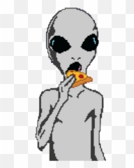 tumblr alien png - Alien Tumblr Pixel Pixelart Aliens Pizza Png Emoji