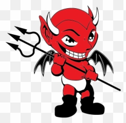 Cure Red Baby Devil With Trident Tattoo Design Clipart - Devil Cartoon Transparent Background Emoji,Red Devil Emoji