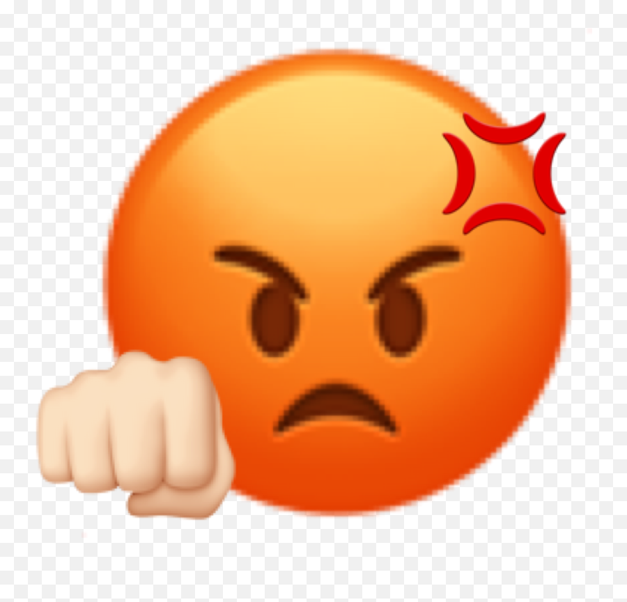 Angryemojifacehandmad Sticker By Uwu - Happy Emoji,Angry Emoji