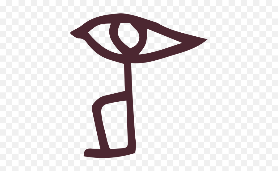 Traditional Egyptian Eye Hieroglyphics Symbol - Transparent Hieroglyphic Symbol Transparent Background Emoji,Aries Symbol Emoji