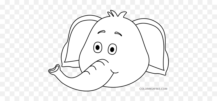 Elephant Face Coloring Pages Elephant Face Printable - Free Printable Elephant Face Emoji,Brace Face Emoji
