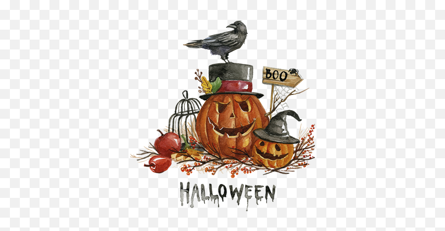 Scary Pumpkins Halloween Wall Sticker - Halloween Origine Festa Emoji,Pumpkin Emoji Iphone