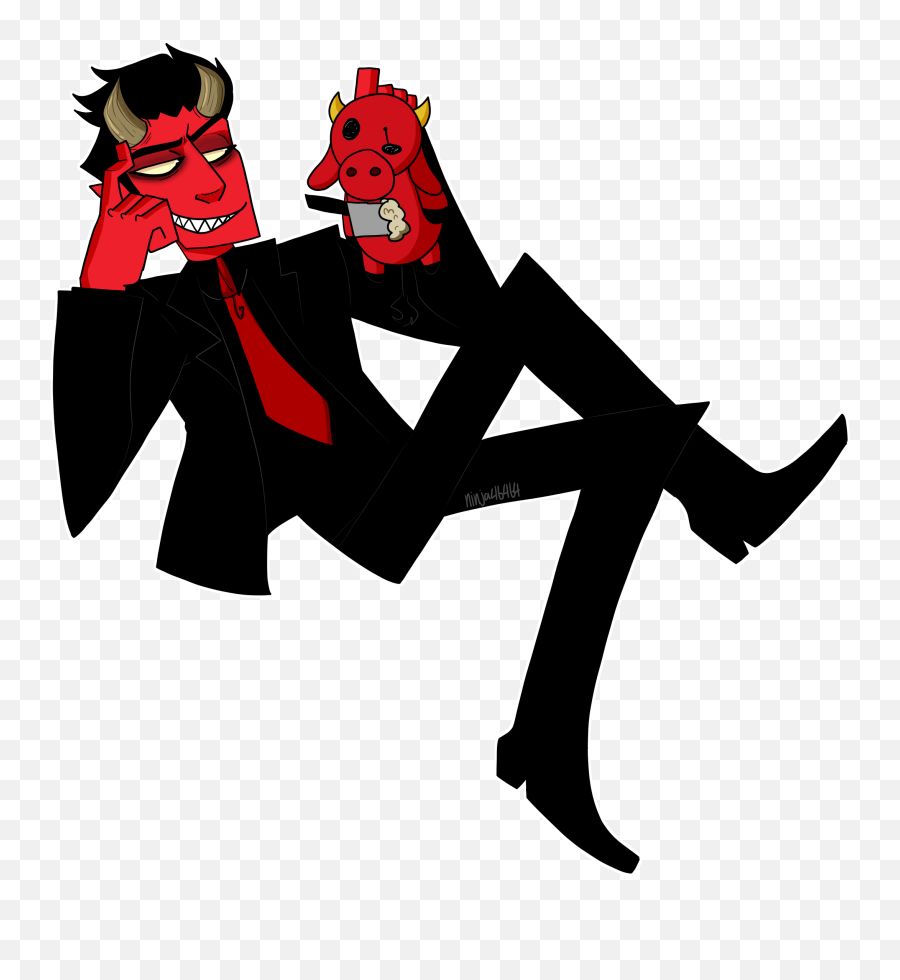 Satan Clipart Baby Devil - Devil Himself Transparent Satan Clipart Emoji,Fire Devil Girl Emoji