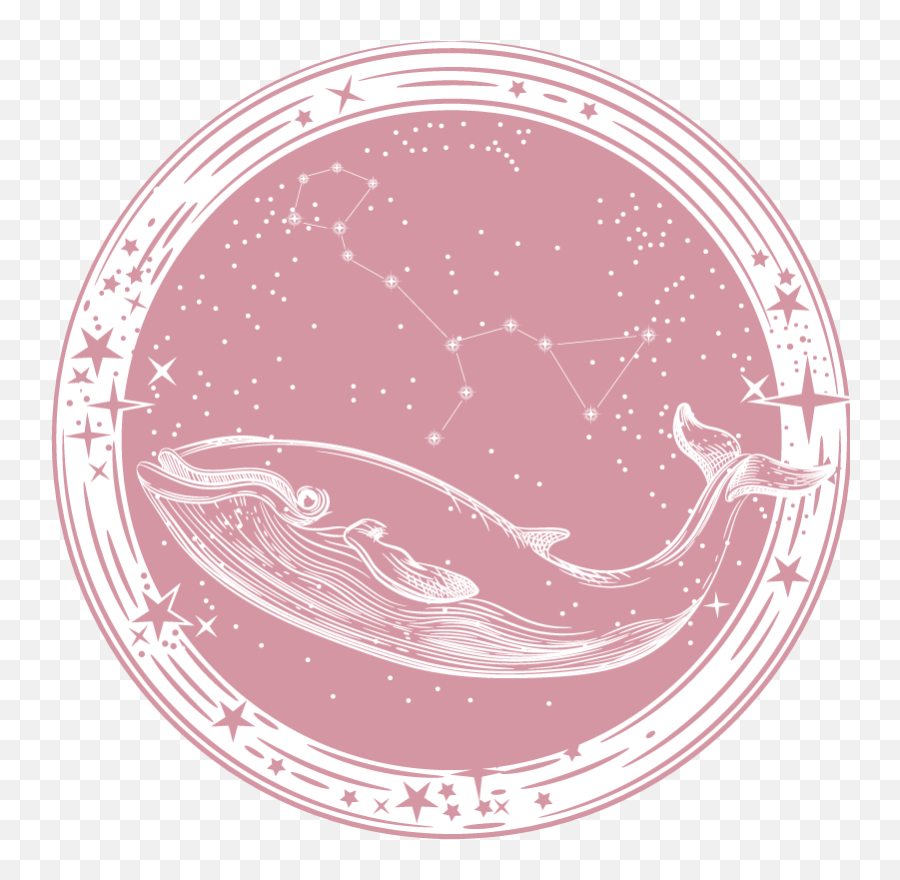 Pink Whale With Stars Kids Vinyl Rug Kids Vinyl Carpet - Fish Emoji,Whale Emoji Text