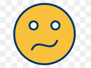Puzzled Smiley Face 12 - Confused Emoji Vector,Puzzled Emoticon