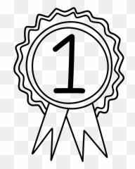 One First Winner Triumph Free Vector Graphics - Zig Zag Line Design Emoji