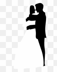 Clipart Houses Wedding Transparent - Couple Clip Art Black And White Png Emoji,House And Bride Emoji