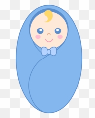 Swaddled Baby Boy Free Clip Art - Baby In Blanket Clipart Emoji,Baby Boy Emoji