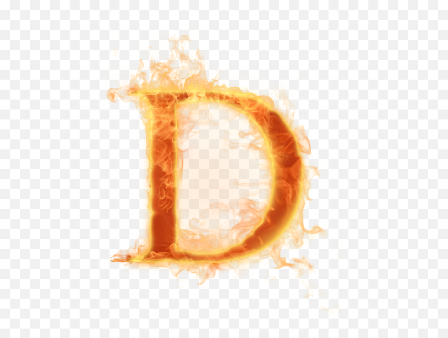 Burning Letter D - Burning Letters Transparent Background Emoji,Letter D Emoji
