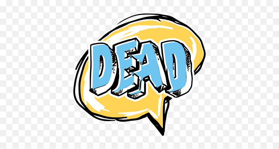 Dead Comic Speech Bubble - Dead Word Transparent Background Emoji,Dead Cat Emoji