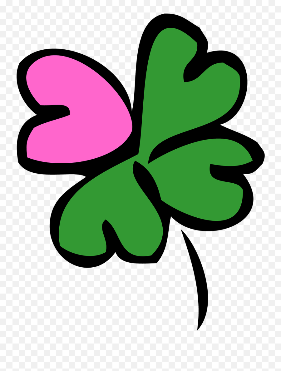 Lucky Leaf Heart Four - Glücksblatt Bilder Emoji,Four Leaf Clover Emoji