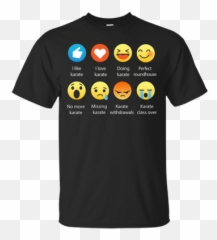 I Love Karate Emoji Emoticon Funny Graphic Tee T - Sunflower T Shirt Design,Karate Emoji