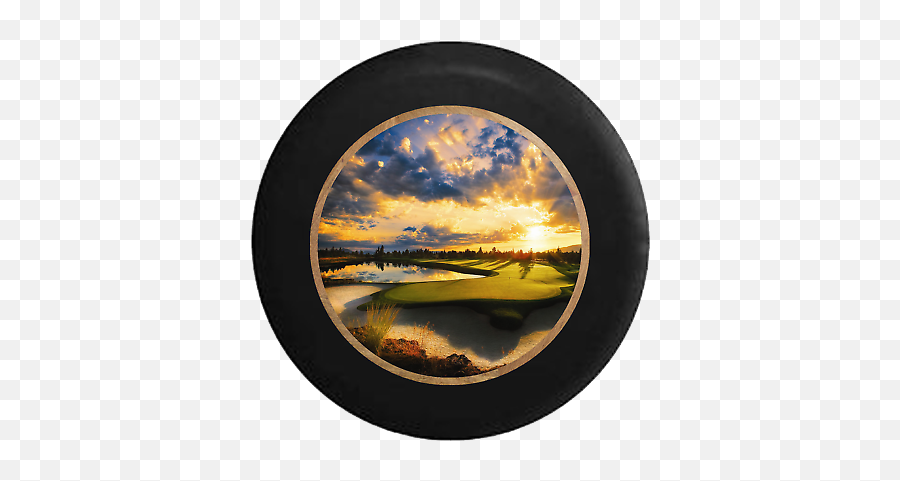 Spare Tire Cover Golf Course Tee S - Pronghorn Golf Course Emoji,Usmc Flag Emoji