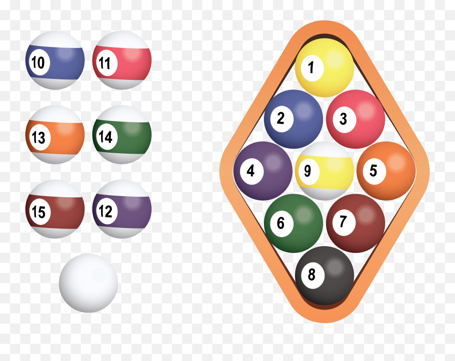 Pool Table 8 Ball Pool Clipart - 9 Ball Rack Emoji,8 Ball Emoticon
