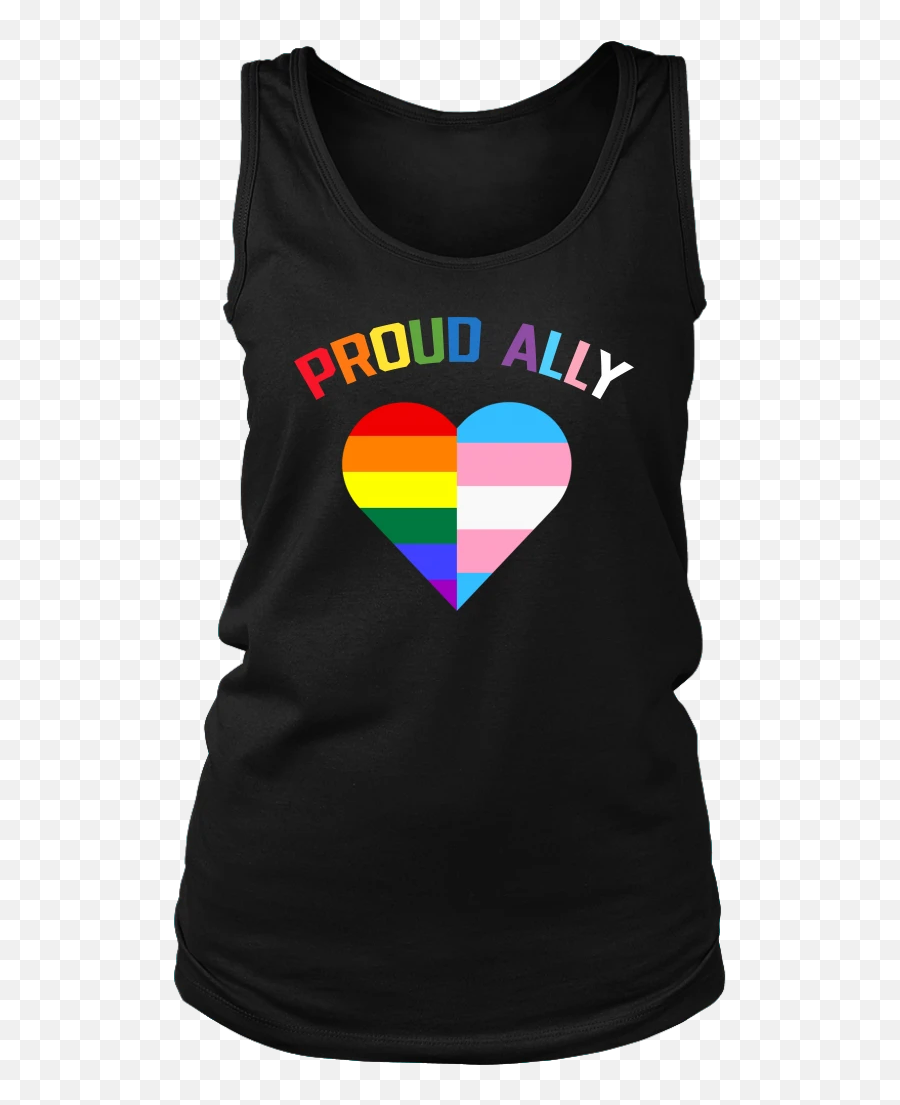 Proud Ally Lgbt Rainbow Heart Pride Month Shirt Emoji,Bisexual Flag Emoji