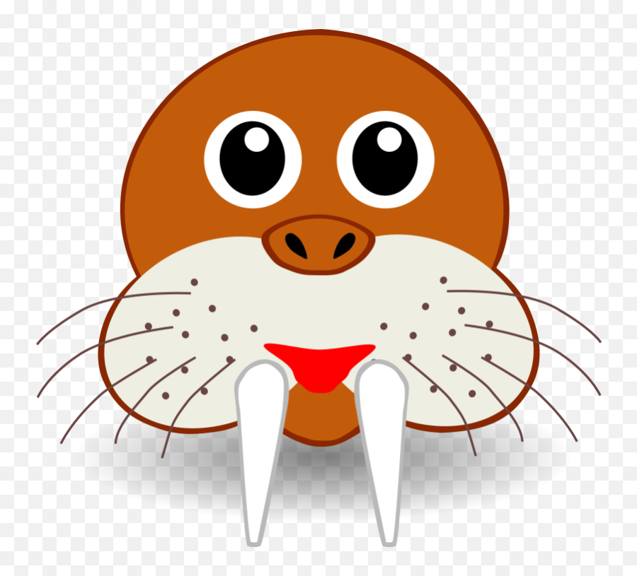 Funny Walrus Face Free Vector - Walrus Face Clipart Emoji,Walrus Emoji