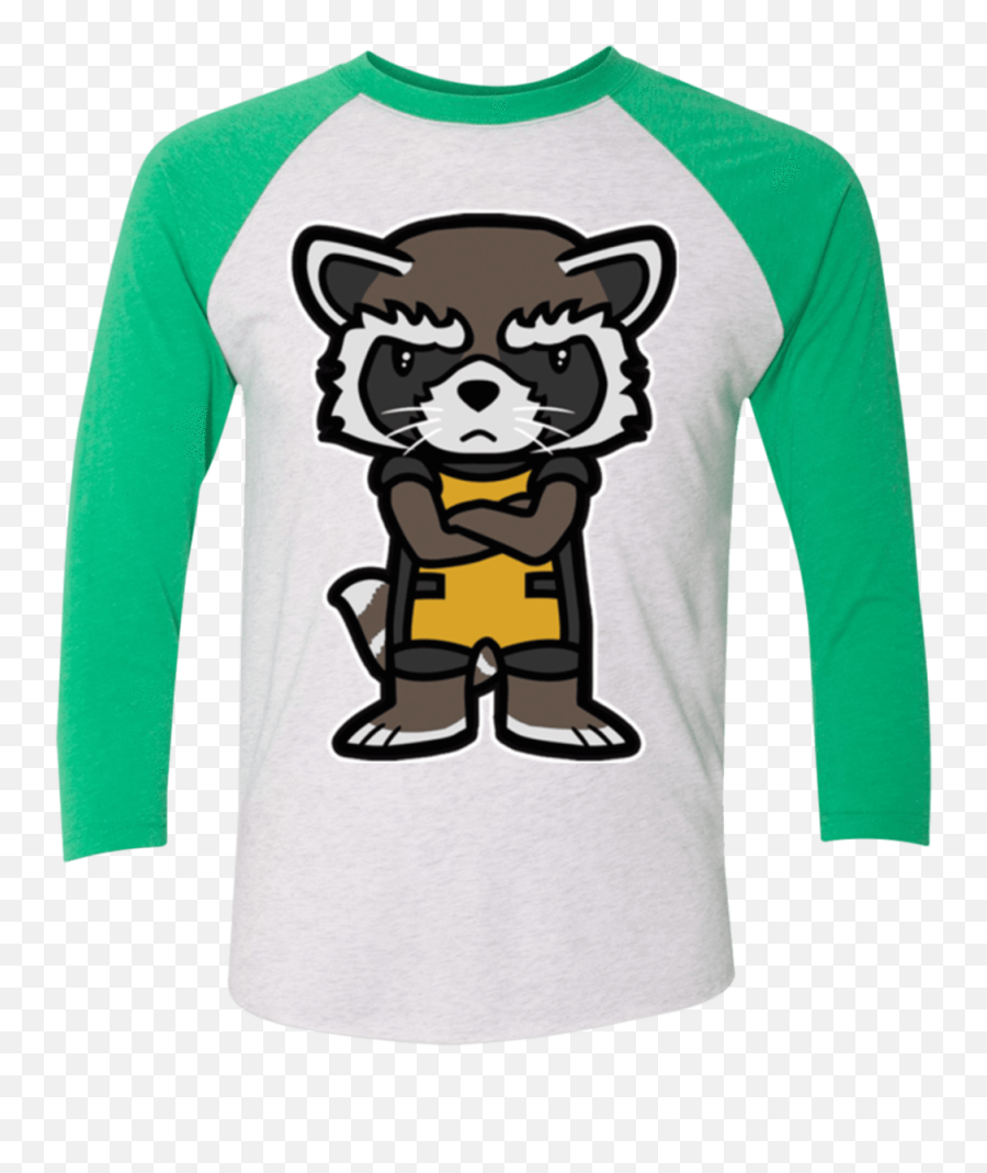 Download Angry Racoon Triblend Sleeve - Racoon Cartoon On T Shirt Emoji,Racoon Emoji