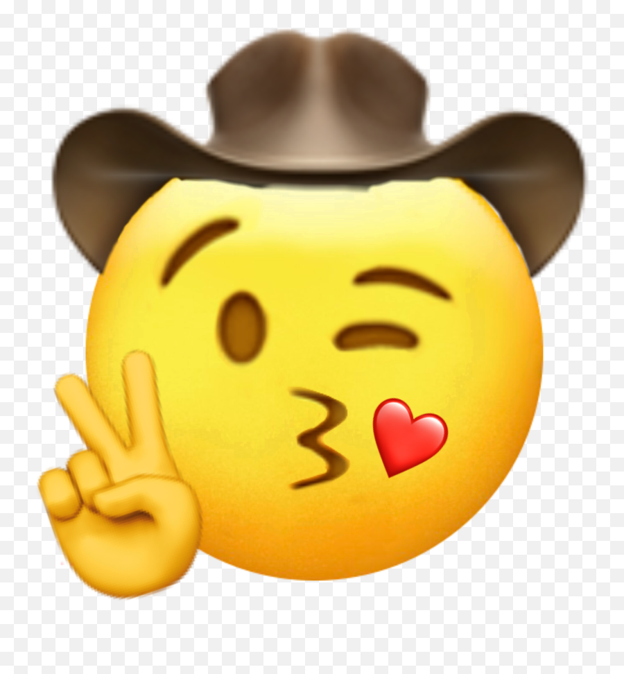 Custom Emoji Sticker - Pleading Cowboy Emoji,Custom Emoji