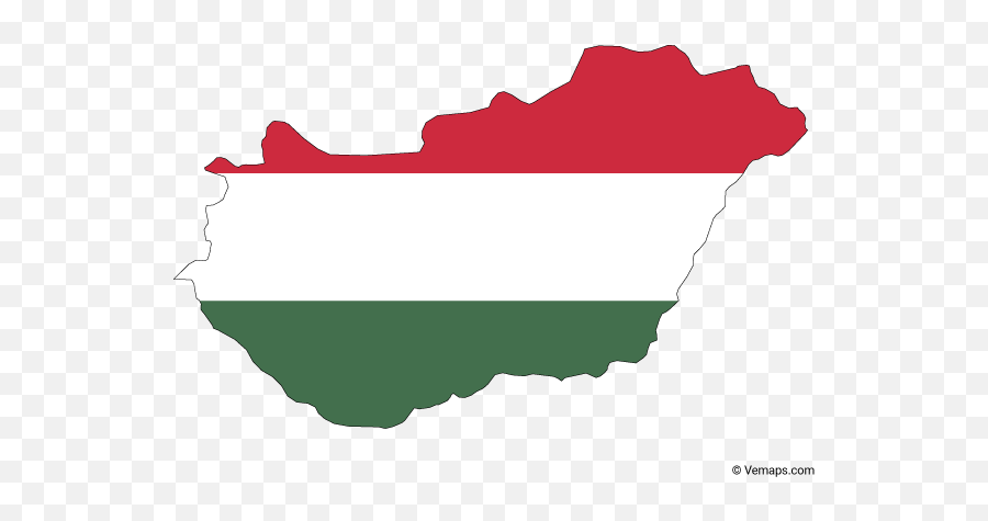 Flag Map Of Hungary Free Vector Maps Hungary Hungary - Hungary Map Vector Flag Emoji,Country Flag Emoji