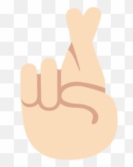 Crossed Fingers Emoji Clipart - Transparent