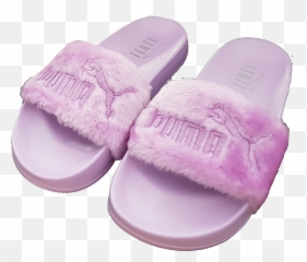 png slides puma pink fluffy cute Sticker by Xx - Fluffy Pink Slides Png Emoji