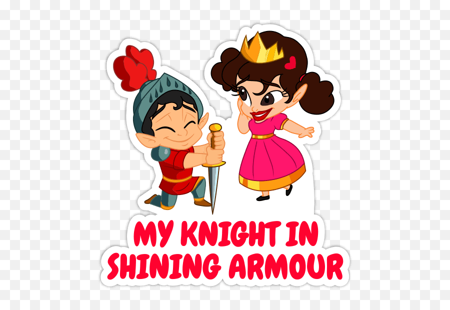 Love Quotes Stickers To Display Emoji,Knight In Shining Armor Emoji