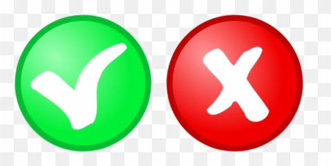 Green Check Mark Clipart - Tick And Cross Emoji