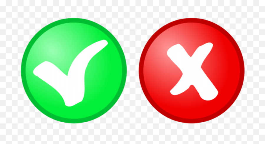 Green Check Mark Clipart - Tick And Cross Clipart Emoji,Cross Mark Emoji